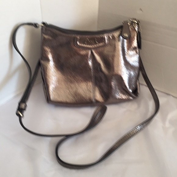 Coach Silver Metallic Iridescent Purse - Picture 7 of 7
